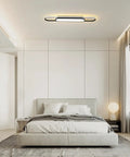 Modern bedroom with Dope 26 Inch Dimmable Led Ceiling Light Fixture With Remote Control Modern Flower Leaf Chandelier lighted ceiling