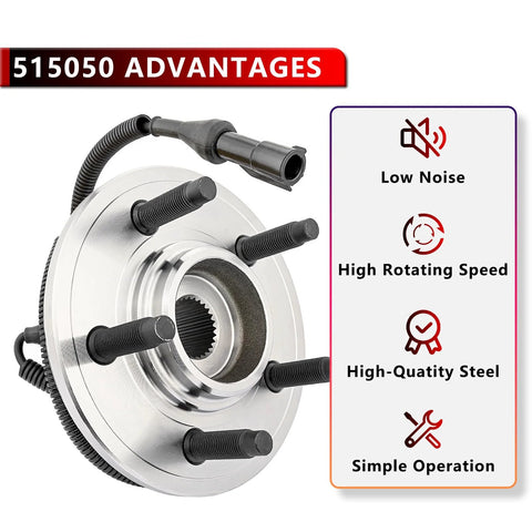 Ready To Roll 2 Piece Front Wheel Hub Bearing Assembly For Ford Explorer 2002 To 2005 Mercury Mountaineer 2002 To 2005