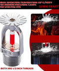 Quick Response Pendent Fire Sprinkler Head With Sixty Eight Glass Bulb And Half Inch Thread for effective fire suppression