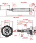 Slim Pneumatic Air Cylinder MAL 16 50 With 16mm Bore And 50mm Stroke Double Acting M5 Port, detailed dimensional diagram.