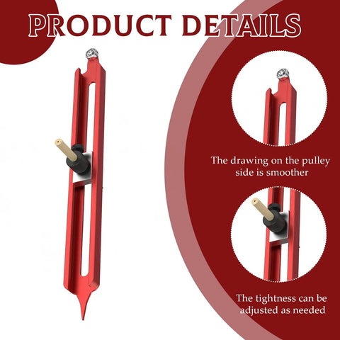 Nail Every Tricky Angle Flawlessly With This Precision Contour Gauge And Scribing Tool featuring adjustable red aluminum design.