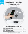 Must Have MagSafe Compatible 15W Fast Charging Stand With MagGo 2 In 1 Wireless Charger Station charging iPhone handheld