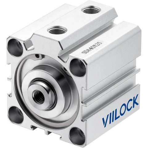 Pneumatic Air Cylinder 40mm Bore 25mm Stroke Double Acting SDA 40 X 25 Aluminum Alloy Body Port 1 8PT Lightweight