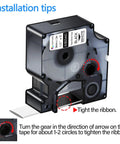 Two Pack Heavy Duty Heat Shrink Tube Labels One Inch Wide Giving Sharp Black Prints On Crisp White Tape For Fast Cable Tagging And Wire Organization No Cap On The Quality And Truly Wallet Friendly installation tips for using thermal tape.