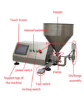 Pro Grade 110V Rotary Pump Filler For Thick Pastes And Runny Liquids With Durable Steel Housing and touch screen controls.