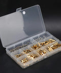Hex Standoff Spacer Kit With 300 Pieces In Brass And Plated Iron, Multipurpose Mounting Pillars For Motherboard And Electronics DIY Projects, Workhorse Durability And Easy Install Fastener System in organizer case