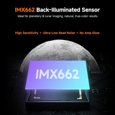 WiFi Telescope Camera With 30 Second Exposure IMX662 Sensor 2.1MP 1.25 Inch 2500mAh Battery 32GB Storage Ideal For Moon Planets