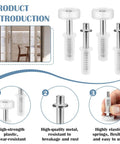 Spring Loaded DIY-Friendly Bi-Fold Door Hardware Kit With Top Roller Guide Wheels And Pivots for Folding Closet Doors, 4-piece pack