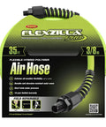 Pro Grade Air Hose 3/8 In X 35 Ft Hybrid Polymer packaging showing hose with durable cover and field repairable fittings.
