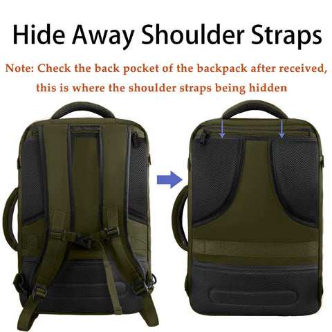 Expandable Air Travel Backpack With Trolley Sleeve ✓