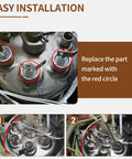 Top Shelf Steam Probe Set For Home Baristas Slick Replacement Parts For Dual Boiler Espresso Machines BES900 BES920 BES980 shown with installation guide.