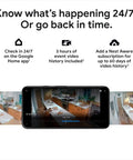 Nest Cam Outdoor Or Indoor Battery 2nd Generation 2 Pack With Extra Replacement Cable 1080p HDR Video Smart Alerts app interface