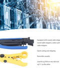 Pro Grade Coaxial Cable Crimp And Strip Kit With 10 RG6 F Connectors And Adjustable F Head for RG6 RG59 RG11 displayed