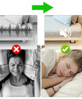 Image showing before and after using Twenty Two Piece Adhesive Foam Squares With Heavy Duty Hold for noise reduction.