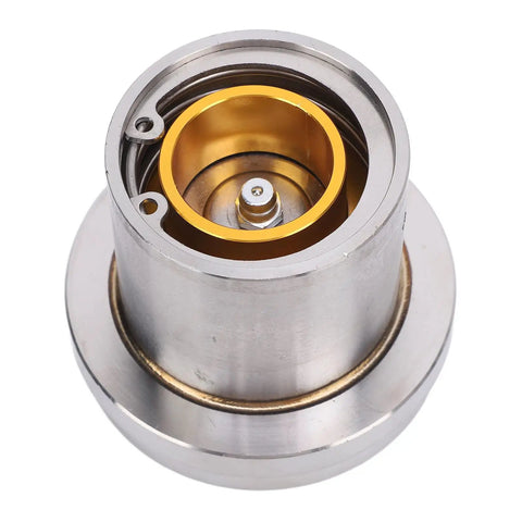 Top view of open Boat Trailer Bearing Protectors With Covers Stainless Steel Grease Cap 2.717 Inch Diameter Auto Check Window