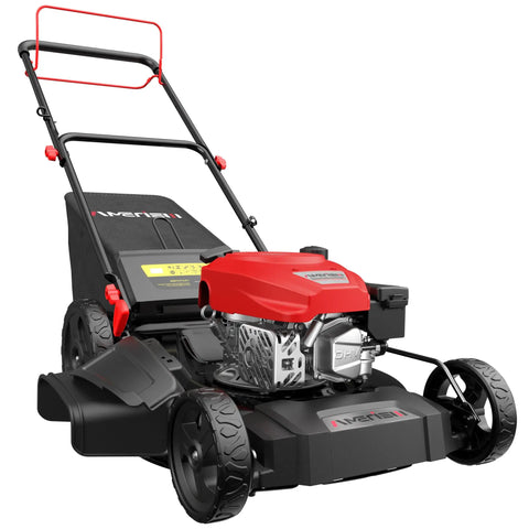 21 Inch Self Propelled Gas Lawn Mower With 170cc 4 Stroke Engine Easy Start 6 Position Adjustable Cutting Height 3 In 1