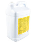 Back view of Hy Gard 2.5 Gallon Twin Pack Hydraulic And Transmission Oil, yellow label, for 5000 Series Tractors, white bottle.