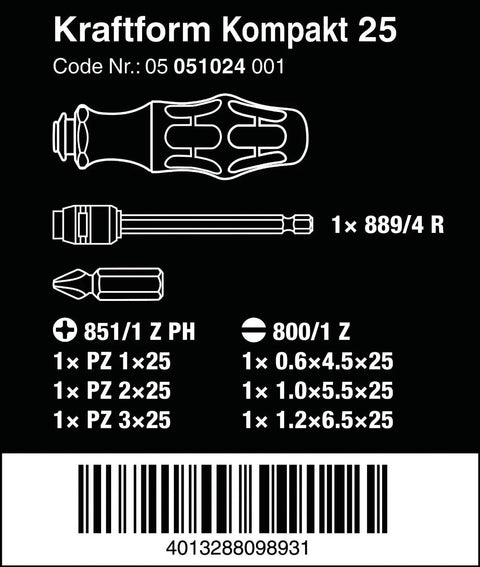 Replacement Driver Bit Set With Rapidaptor Quick Release And Bayonet Blade Built In Bit Storage And Pouch product packaging