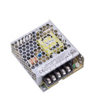 Beefy 50W 24V 2.2A Enclosed AC-DC Power Supply, Fanless 1U Low-Profile Silent Cooling, Adjustable 21.6-28.8V Output For Industrial Automation And Home Electronics, metal case