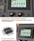 Control panel of Portable 1500W EDM Drilling Machine with touch interface and depth settings for precise micro-hole drilling