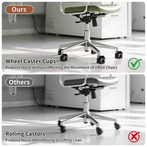 Comparison with 5 Pack Office Chair Wheel Stoppers Cushioned Caster Cups With Felt Bottom Pads For Hardwood Floors And Carpets To Prevent Scratches, Universal Fit For Most Chairs, Black