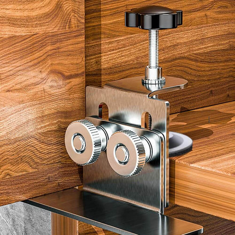 Effortless Cabinet Door Installation Tool Kit With Adjustable Clamp And Positioner No Nails, No Damage Design Versatile Jig