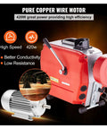 Heavy Duty Electric Drain Cleaner Machine With 120Ft Sewer Snake Auger And 420W Motor showcasing pure copper wire motor design.