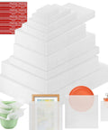 Dish Moving Master Pack 290 Dish Packing Kit In 9 Sizes With 350 Fragile Stickers for Plates and Dishes, foam sheets, and pouches