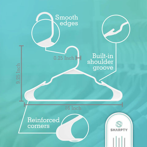 Real Deal White Plastic Clothes Hangers Twenty Pack Adult Wardrobe Racks Featuring Notched Shoulders For Tshirts And Outerwear Slim Closet Organizer Delivering Total Game Changing Value While Keeping Your Daily Grind Smooth And Stress Free