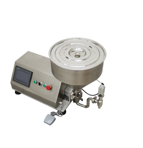 Pro Tier Rotary Pump Filling Unit For Thick Sauces Honey Butter And Cream Smooth Operator Action With No Drama 220V Heavy Duty solid motorized pump with stainless bowl.
