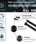 M6 X 20mm Flat Head Hex Socket Cap Screws Bolts in 304 Stainless Steel 18-8 Full Thread Black Oxide with hex spanner