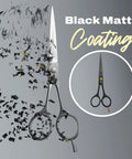 Six And A Half Inch Matte Black Luxury Hair Scissors Ultra Sharp Stainless Steel Barber Shears