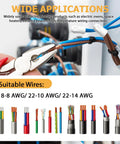 Front view of ceramic wire nuts set, 70pcs, three sizes (S/M/L) for high-temperature oven/heater wiring.