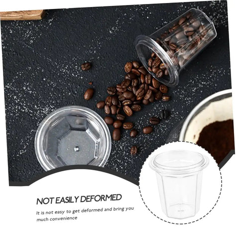 Espresso Dosing Cup For Coffee Machines With Anti Scatter Powder Design Easy Clean Pro Level Coffee Making Supplies For Home Cafe And Small Shop Use Today, clear plastic with coffee beans