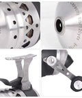Durable Fishing Reel With 15Lb Line Capacity And Stainless Steel Metal Frame Six Plus One Bearings Switchable Left Or Right Hand Easy Hand Brake Smooth Winding Wheel Built For Freshwater And Saltwater Lures And Tackle, close-up details