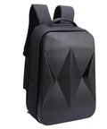 Ultra Compact Satellite Travel Backpack with USB Charging Port, water resistant, featuring custom molded compartments, front view