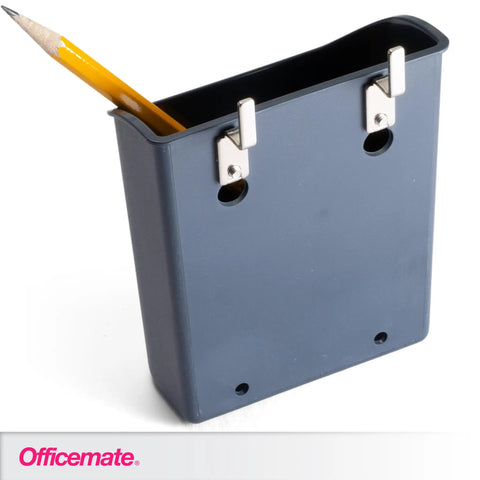Cup Organizer Set Three Pack For Pegboard And Slatwall, Wall Mount Organizer with pencil showing charcoal cup design