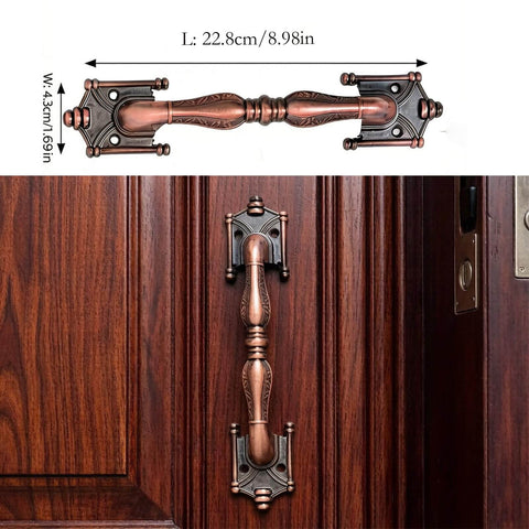 Rustic Red Antique Bronze Barn Door Handles 2 Pack Dixiao Zinc Alloy Pulls For Sliding Barn Doors Farmhouse Cabinets Furniture Closets Kitchen With Screws