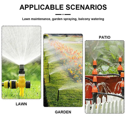 Lawn and garden with programmable outdoor garden hose water timer with rain delay and manual override, automatic watering system