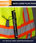 Surveyor Safety Vest With Reflective Strips ANSI Class 2 High Visibility Construction Work Vest With Pockets