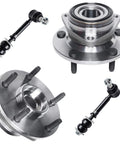 Front 4X4 Wheel Hub Bearing Kit For 1995 1999 Dodge Ram 1500, Includes 2 Front Hub Bearings And 2 Sway Bar End Links, 5 Bolt, Non ABS Hub