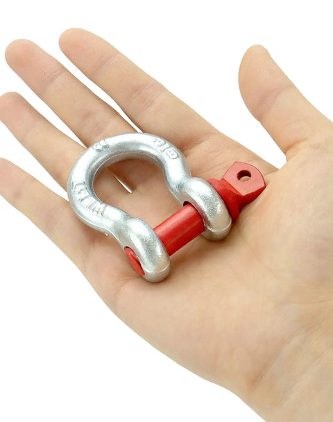 Hella Rugged Three Eighths Inch Galvanized Screw Pin Anchor Shackles Ten Pack Zinc Coated D Ring Connectors Rock Solid Heavy Duty Towing Hardware With Two Thousand Four Lbs Capacity For Trucks And Boats