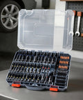 Beefy Magnetic Impact Nut Driver Set 80 piece kit with metric and SAE sizes in a sturdy storage box on a workbench