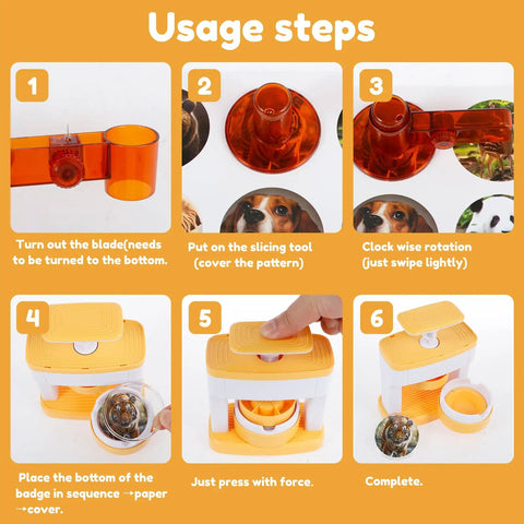 DIY Button Maker Kit 2.16 Inch Pin Press Machine Set With 48 Button Parts for Custom Badges - Usage steps guide