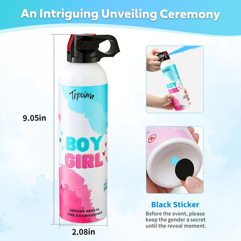 Four Pack Gender Reveal Fire Extinguisher Kit For Baby Shower Strong Cornstarch Powder Blast Gun Biodegradable Smoke Blaster Reaching Five Feet Up Hella Fun Party Gear With Zero Hassle Cleanup
