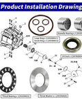 Jet Pump Bearing and Seal Kit For Sea Doo GTI GTS SP GTX XP HX XPI GSI GS RX LRV 3D Explorer Sportster; diagram and parts.