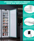 Upgraded Freezer Door Gasket Replacement 67 By 33 Inches for Refrigerator Tight Seal Premium Rubber Gasket 5304506131