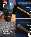 amoolo 1/8-in hex shank drill bits set, 10 pcs, titanium HSS twist, quick-change design by Amazon