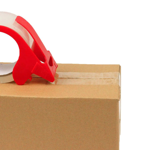 2 Pack No Noise Clear Packing Tape With Dispenser Heavy Duty 2.7 Mil Thick 1.88 Inch Wide 55 Yards Long Silent Noiseless Packing Tape