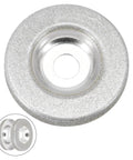 56mm Cup Grinding Wheel With 10mm Bore For Quick Concrete Trimming And Metalworking Shows High Efficiency Abrasive Disc Emery Milling Cutter That Lasts A Long Time, showcasing a silver emery disc.